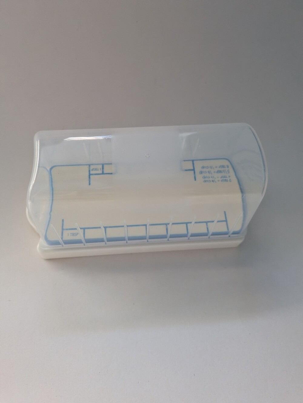Progressive Butter Keeper plastic butter dish with measurements